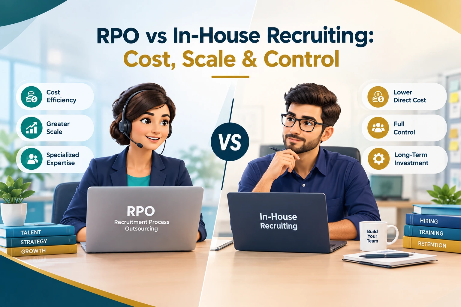 RPO vs In-House Recruiting: Cost, Scale & Control
